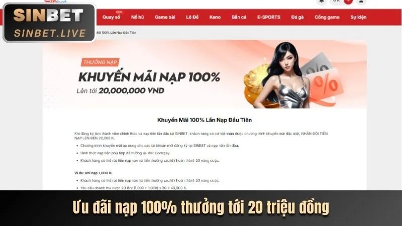 Ưu đãi dành cho thành viên mới Thabetcasino